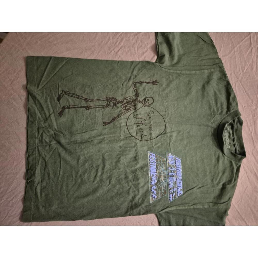 Travis Scott AstroWorld Green Tour Tee Size Small